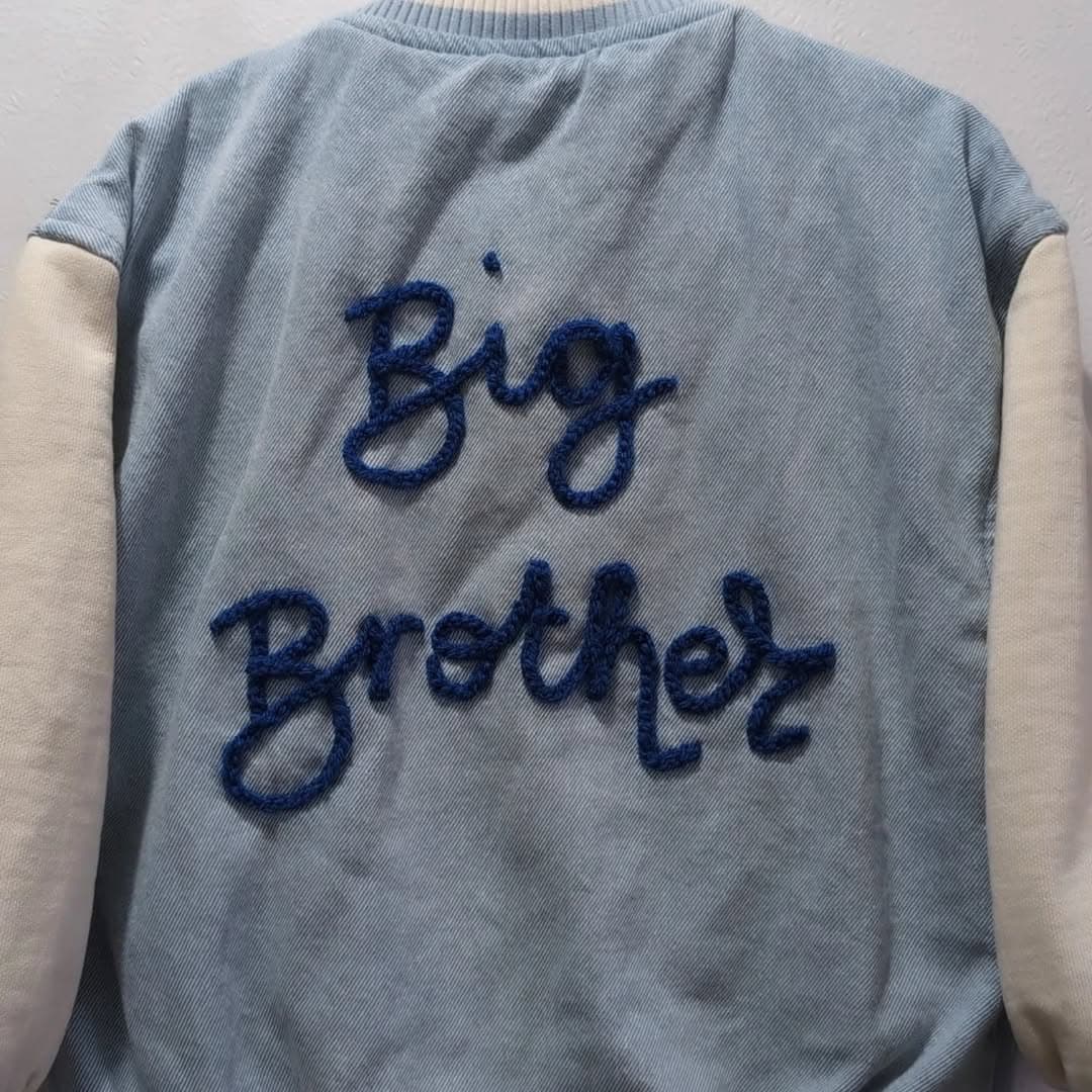 Instagram post: 💙 Big Brother 💙

Jacket Details 
🪡 Blue and Whi...