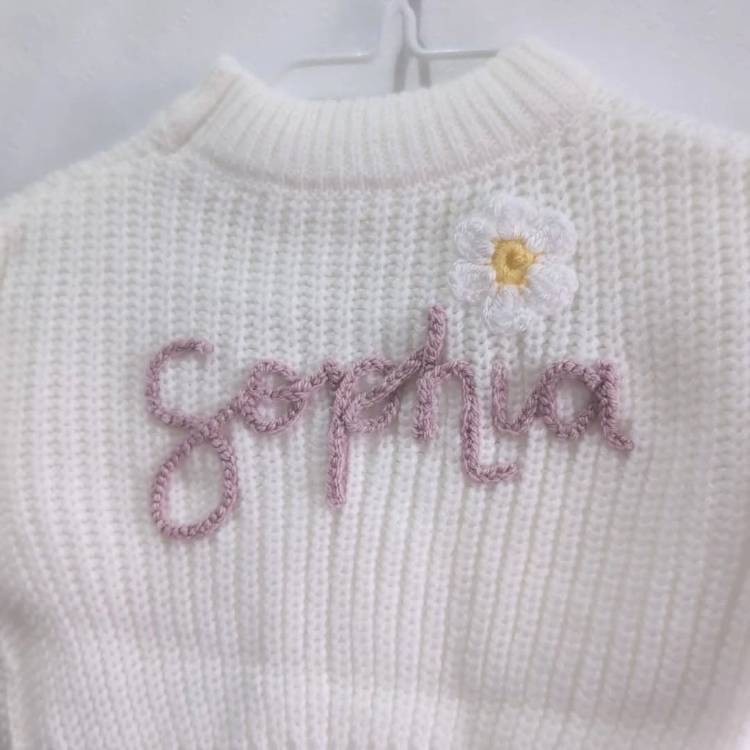 Instagram post: 🌸 Sophia 🌸

Knit Details 
🪡 White Knit 
🧶 Dusk...